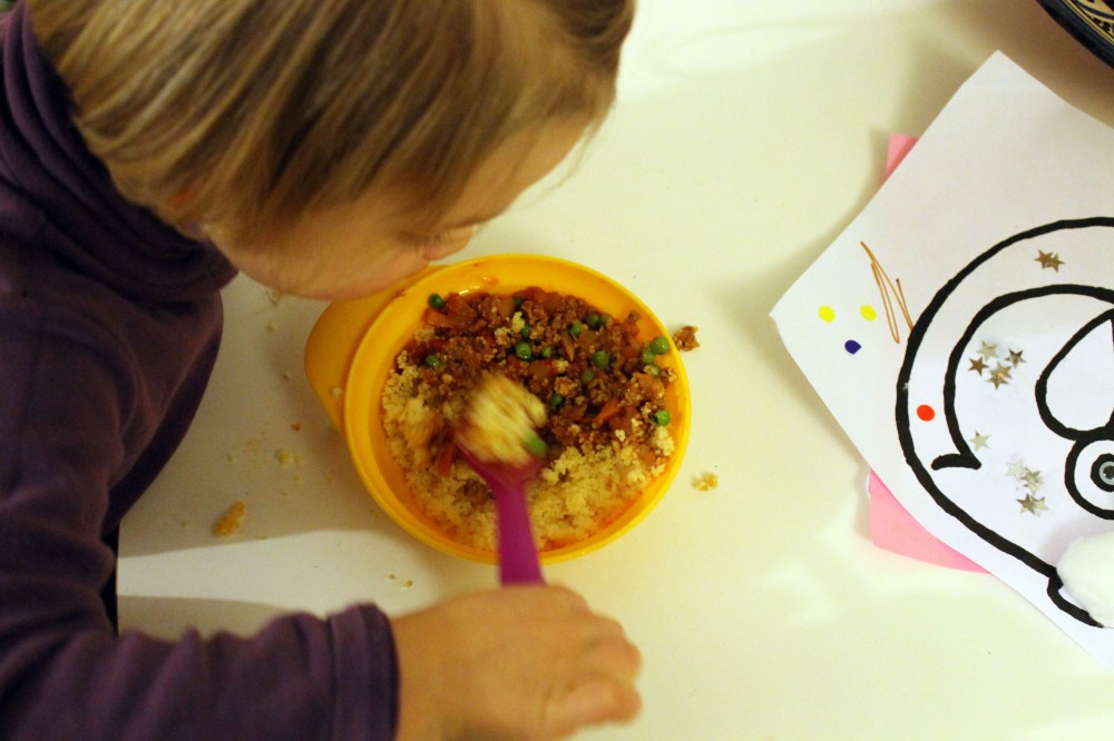 Minty Quorn & peas with Couscous @ healthyfoodiebaby